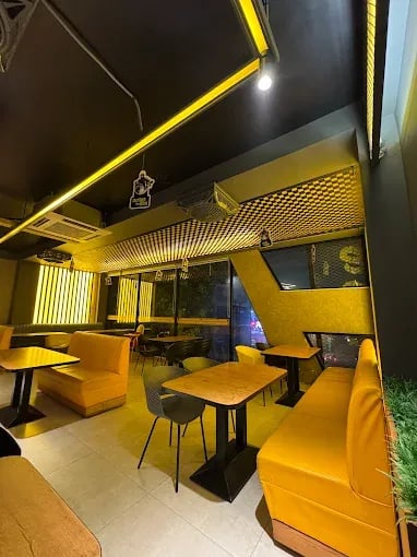 Interior view of Cheezious restaurant