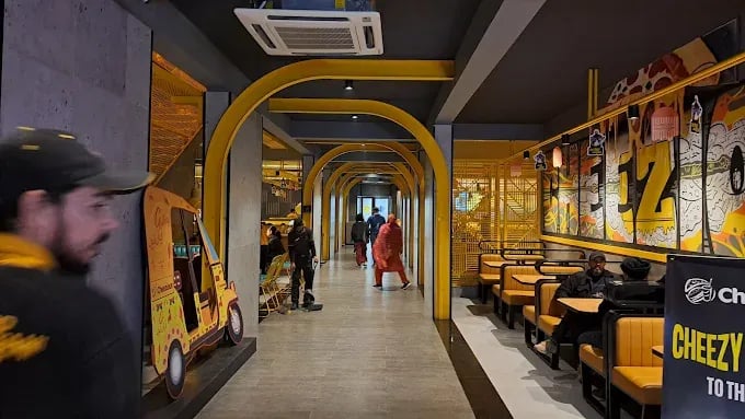 Interior view of Cheezious restaurant