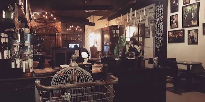 Interior view of The Smokey Cauldron restaurant