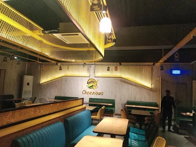 Interior view of Cheezious restaurant