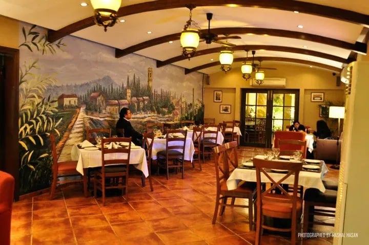 Interior view of Fuoco restaurant