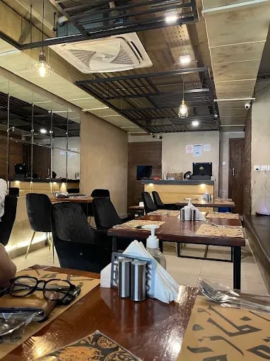 Interior view of Taus restaurant