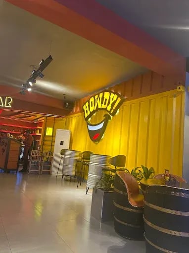 Interior view of Howdy Rooftop restaurant